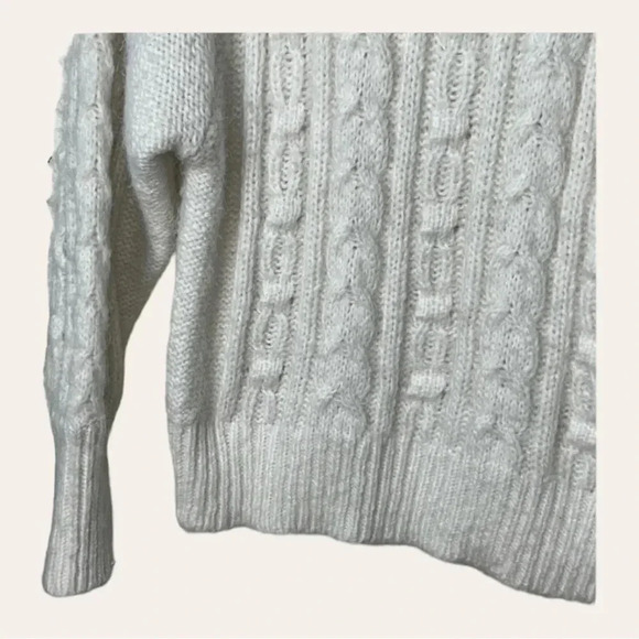 A NEW DAY TURTLE NECK SWEATER LONG SLEEVE CABLE KNITTED SIZE MEDIUM - Picture 6 of 12